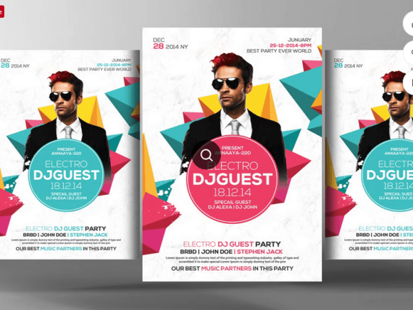 Summer Pool Party DJ Flyer Template PSD