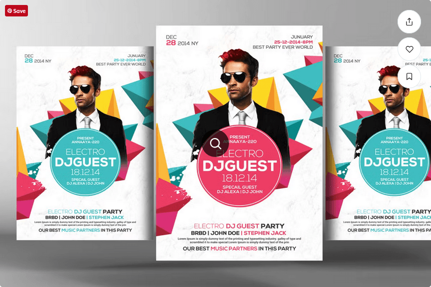 Summer Pool Party DJ Flyer Template PSD