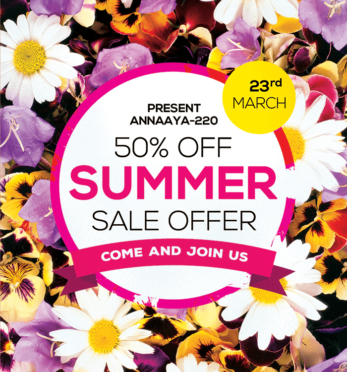 Summer Sale Discount PSD Flyer Template Design