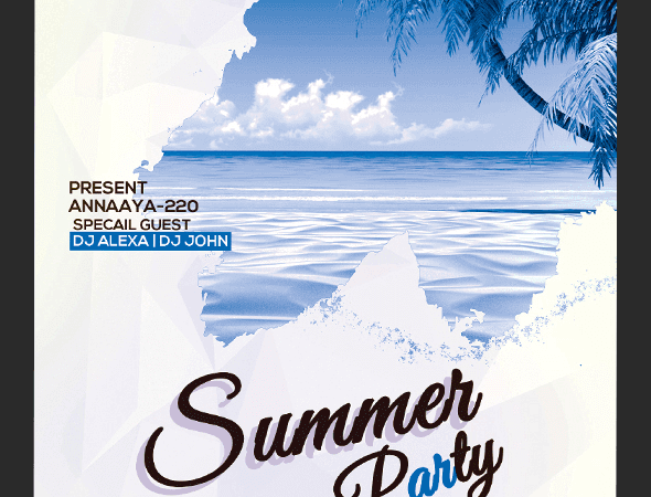 Summer Season Party PSD Flyer Template