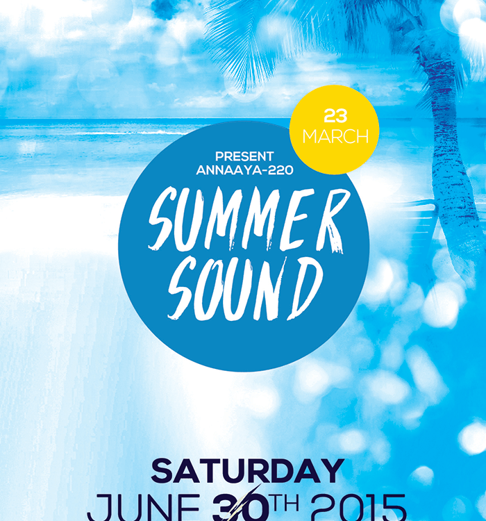 Summer Sound PSD Flyer Template Design