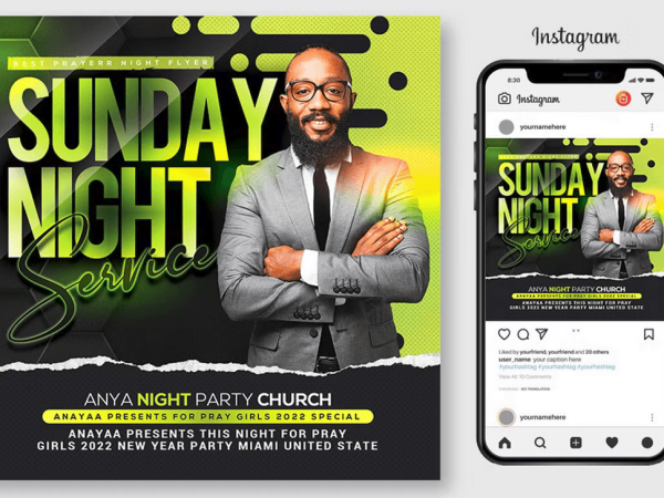 Sunday Prayer Flyer PSD Template File