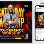 Sunday Service Church Flyer Template PSD Design