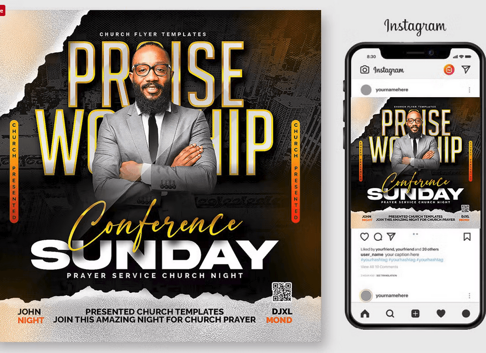 Sunday Worship PSD Flyer Template