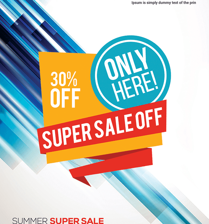 Super Sale PSD Flyer Template Design