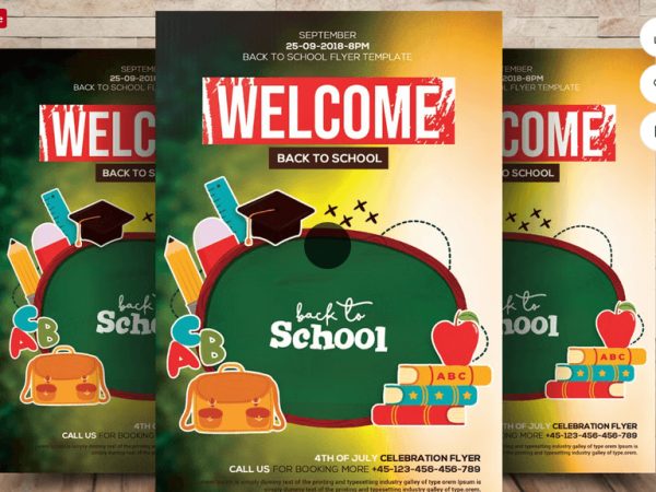 Teacher Appreciation Back to School Flyer Template PSD