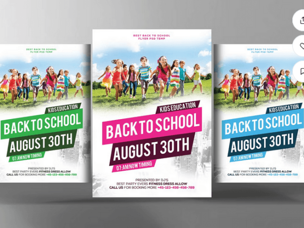 University Back to School Welcome Flyer Template PSD