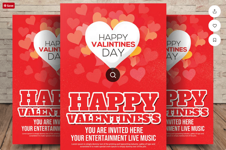 Valentines Day Flyer Template PSD File
