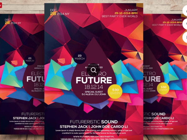 Vibrant Electro Beats Event Flyer