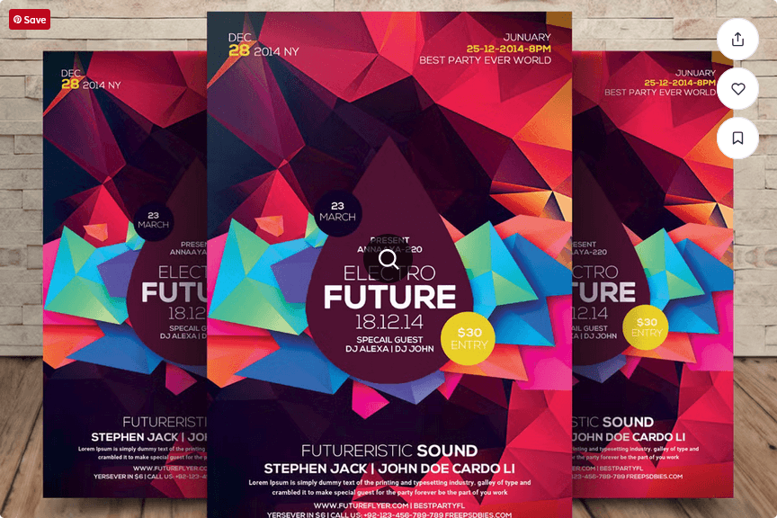 Vibrant Electro Beats Event Flyer