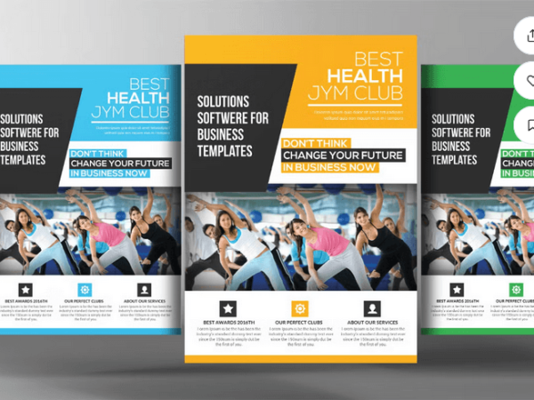 Vibrant Fitness Class Schedule Flyer Template PSD