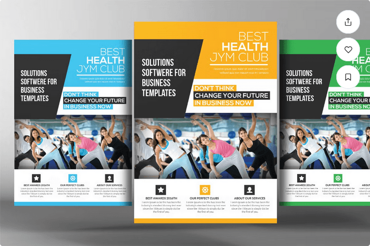 Vibrant Fitness Class Schedule Flyer Template PSD