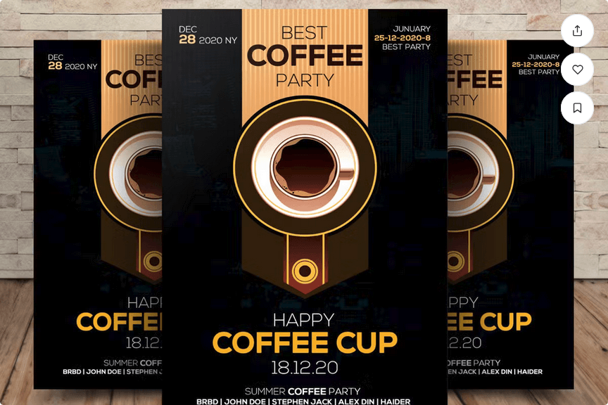 Vintage Coffee Shop Flyer Template PSD