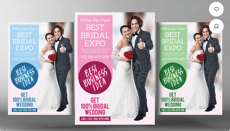 Wedding Event Flyer PSD File