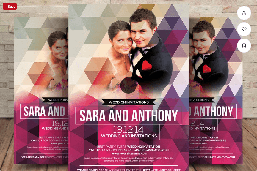 Wedding Event Flyer PSD Template