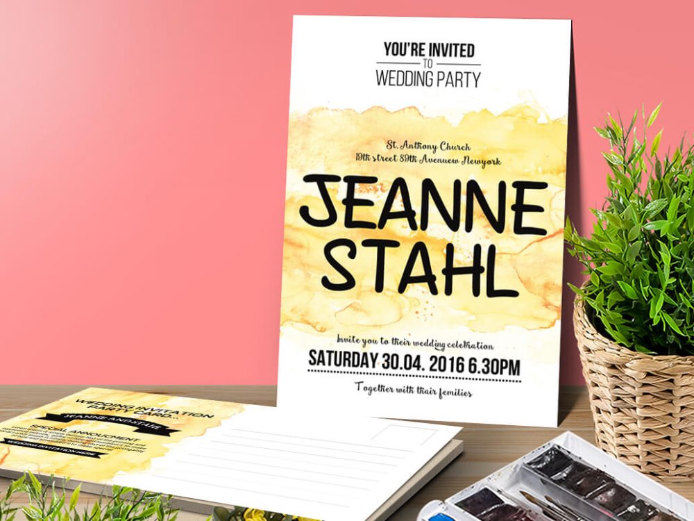 Wedding PSD Flyer Template