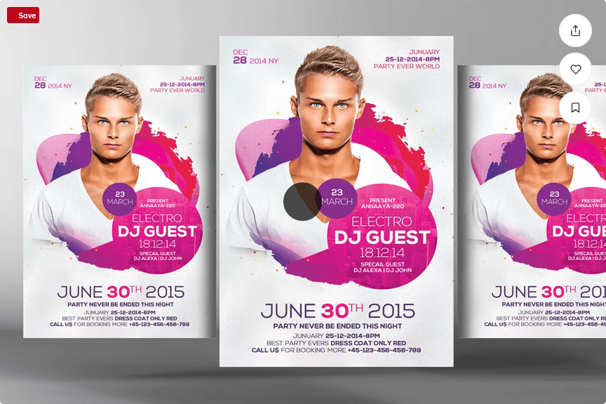 Weekend Music Mix DJ Flyer Design PSD