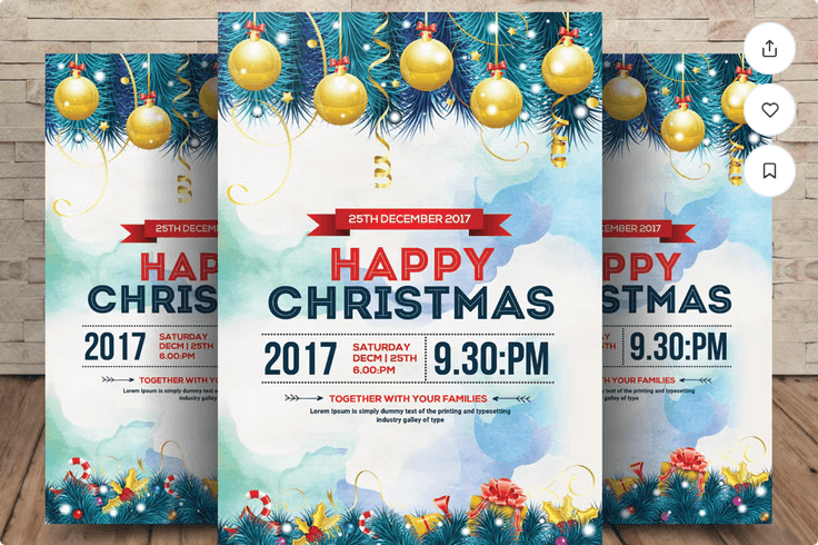 Winter Wonderland Christmas Dance Flyer PSD