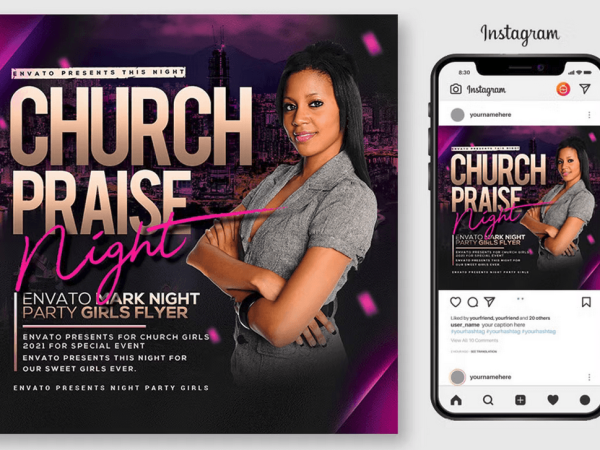 Womens Church Flyer PSD Template File