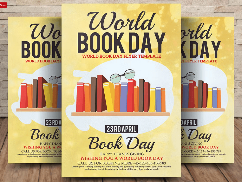 World Book Day Flyer Template PSD