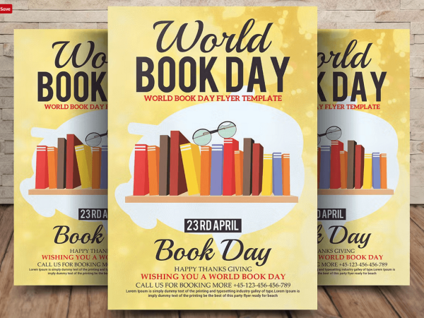World Book Day Flyer Template PSD