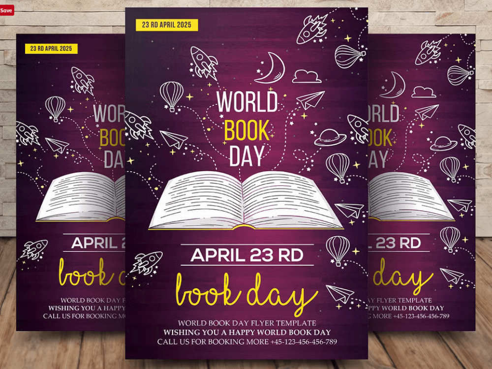World Book Day Promotional Flyer PSD Template