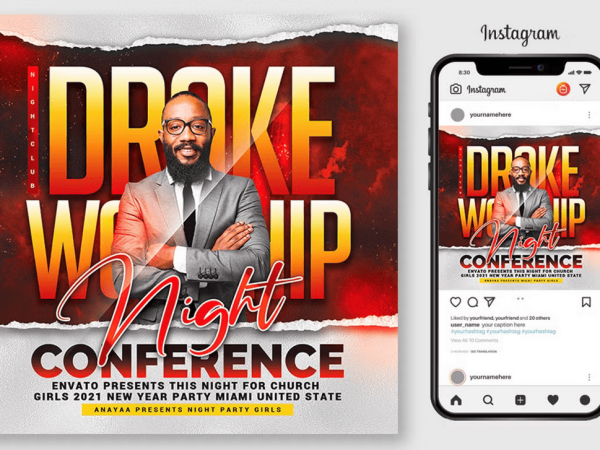 Worship Service Church Flyer PSD Template File