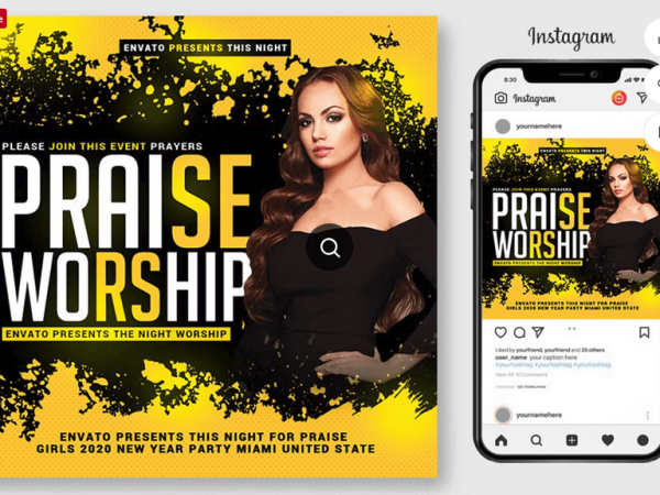 Worshiper Church Flyer PSD Template File