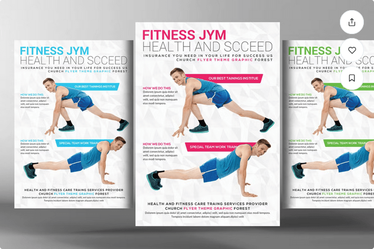 Yoga Fitness Health Flyer Template PSD