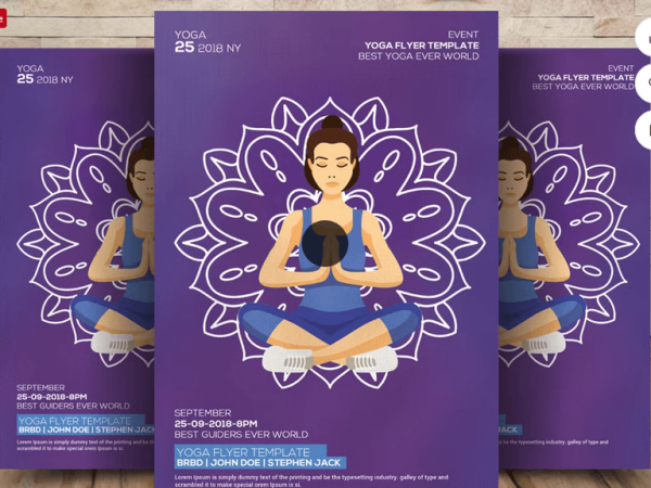 Yoga Flyer Template PSD Download