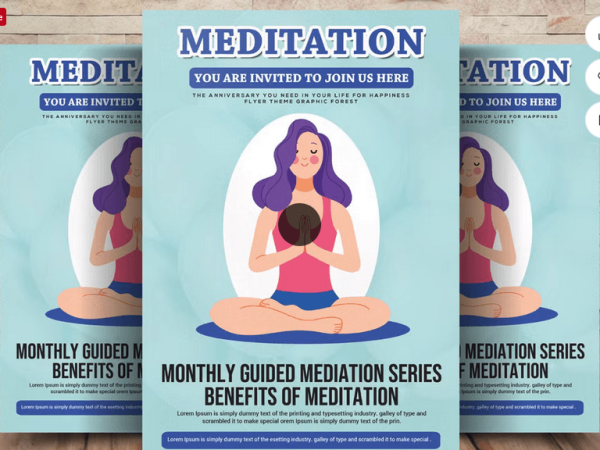 Yoga and Meditation Flyer Template PSD