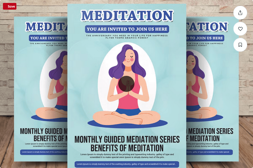 Yoga and Meditation Flyer Template PSD
