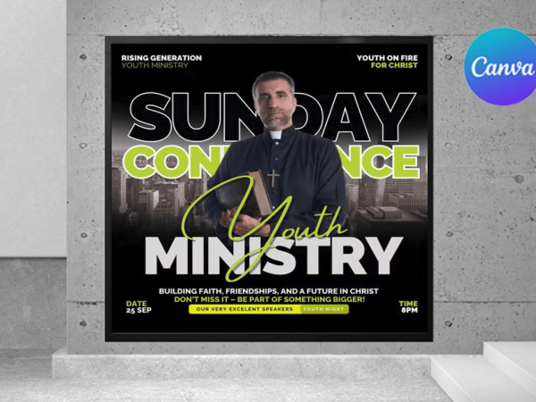 Youth Ministry Flyer Editable Canva