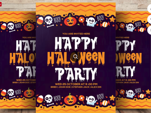 Zombie Halloween Party Flyer Template
