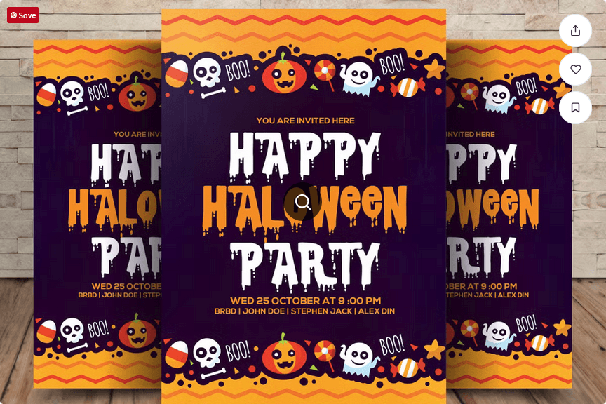 Zombie Halloween Party Flyer Template