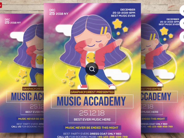 Zumba Fitness Dance Class Flyer PSD Template