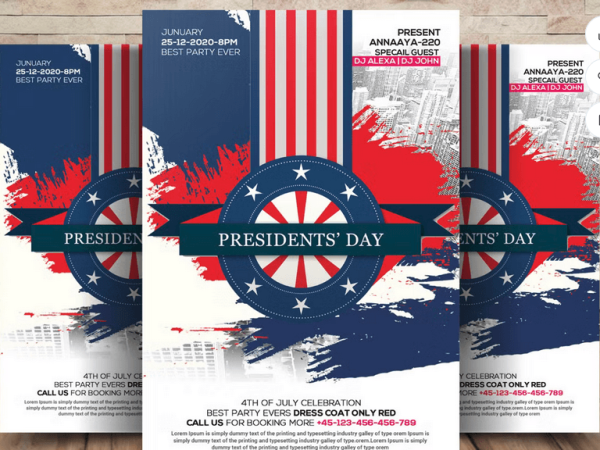 4th of July Fireworks Show Flyer Template PSD