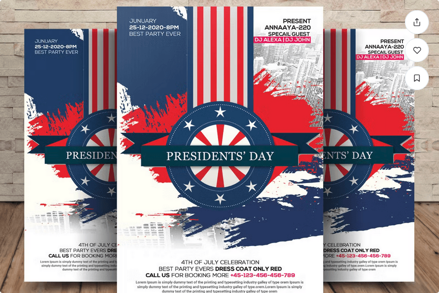 4th of July Fireworks Show Flyer Template PSD