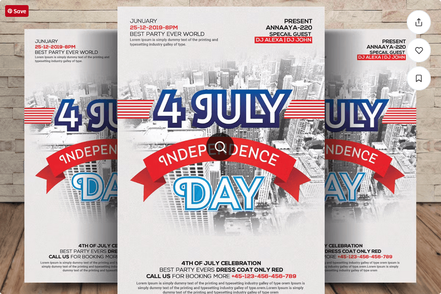 4th of July Freedom Festival Flyer PSD