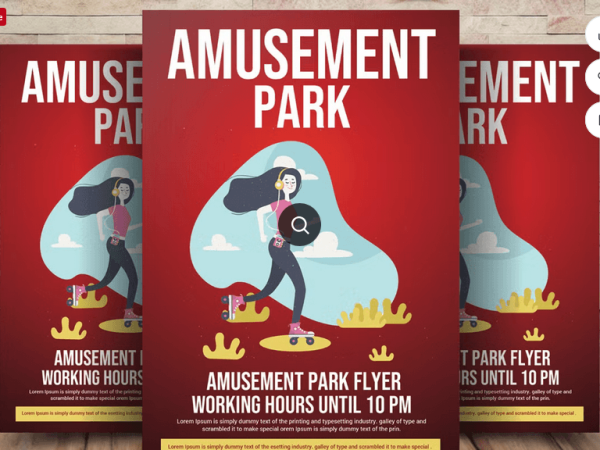 Amusement Park Flyer Template PSD