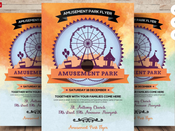 Amusement Park Flyer Template PSD Download