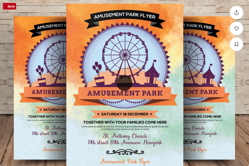 Amusement Park Flyer Template PSD Download
