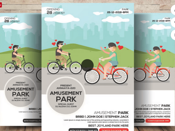 Amusement Park Flyer Template PSD File