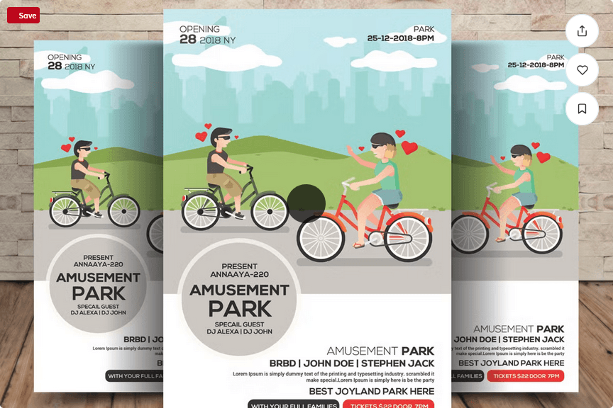 Amusement Park Flyer Template PSD File