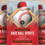 Baseball Game Match Flyer Template PSD
