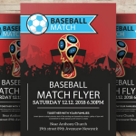 Baseball Match Flyer Template PSD