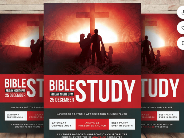 Bible Study Church Flyer Psd Download