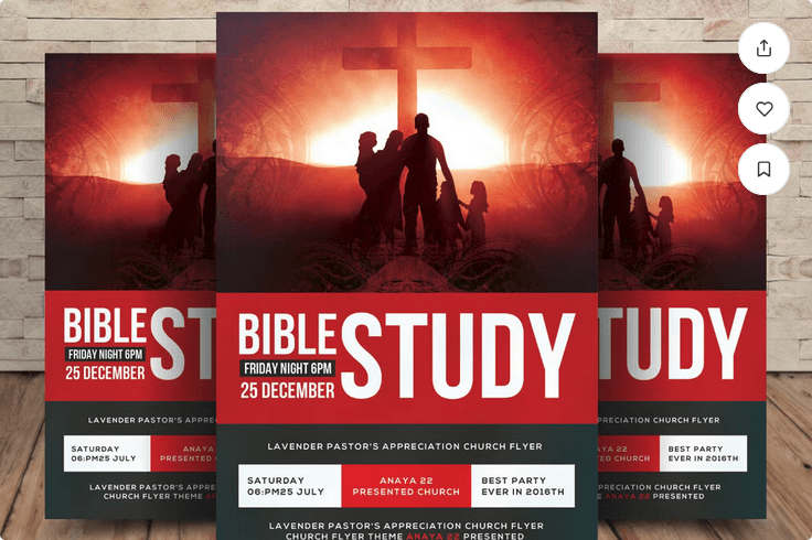 Bible Study Church Flyer Psd Download