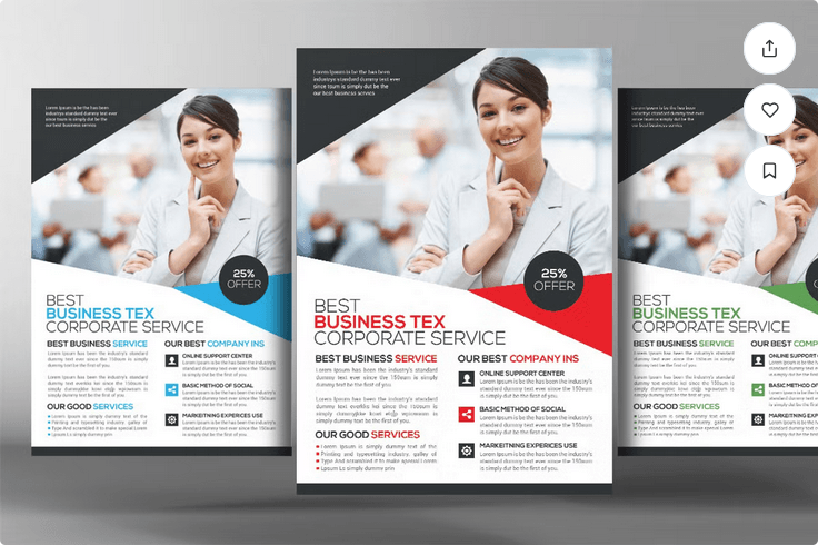 Business Tax Refund Flyer Template PSD