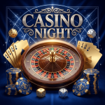 Casino Party Night Flyer Template PSD
